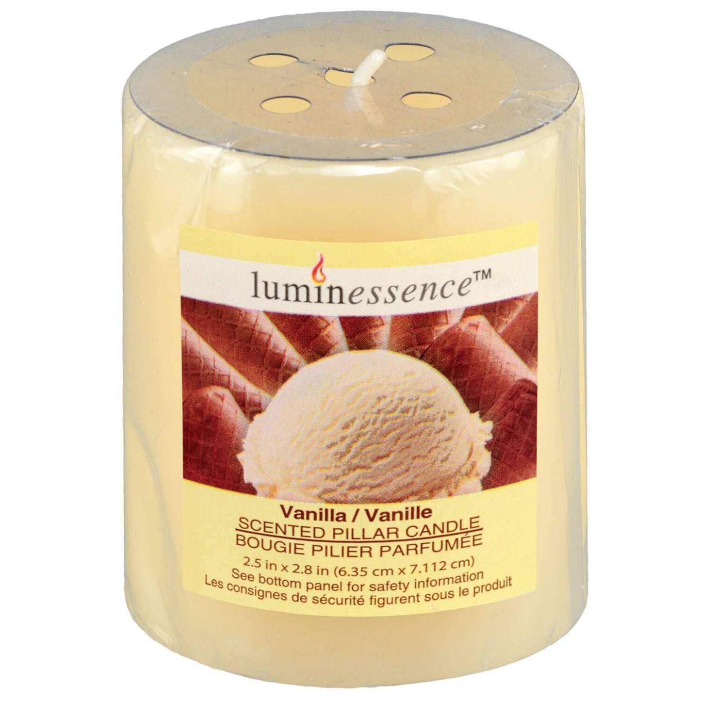 Luminessence Vanilla-Scented Pillar Candles (Pack of 4)