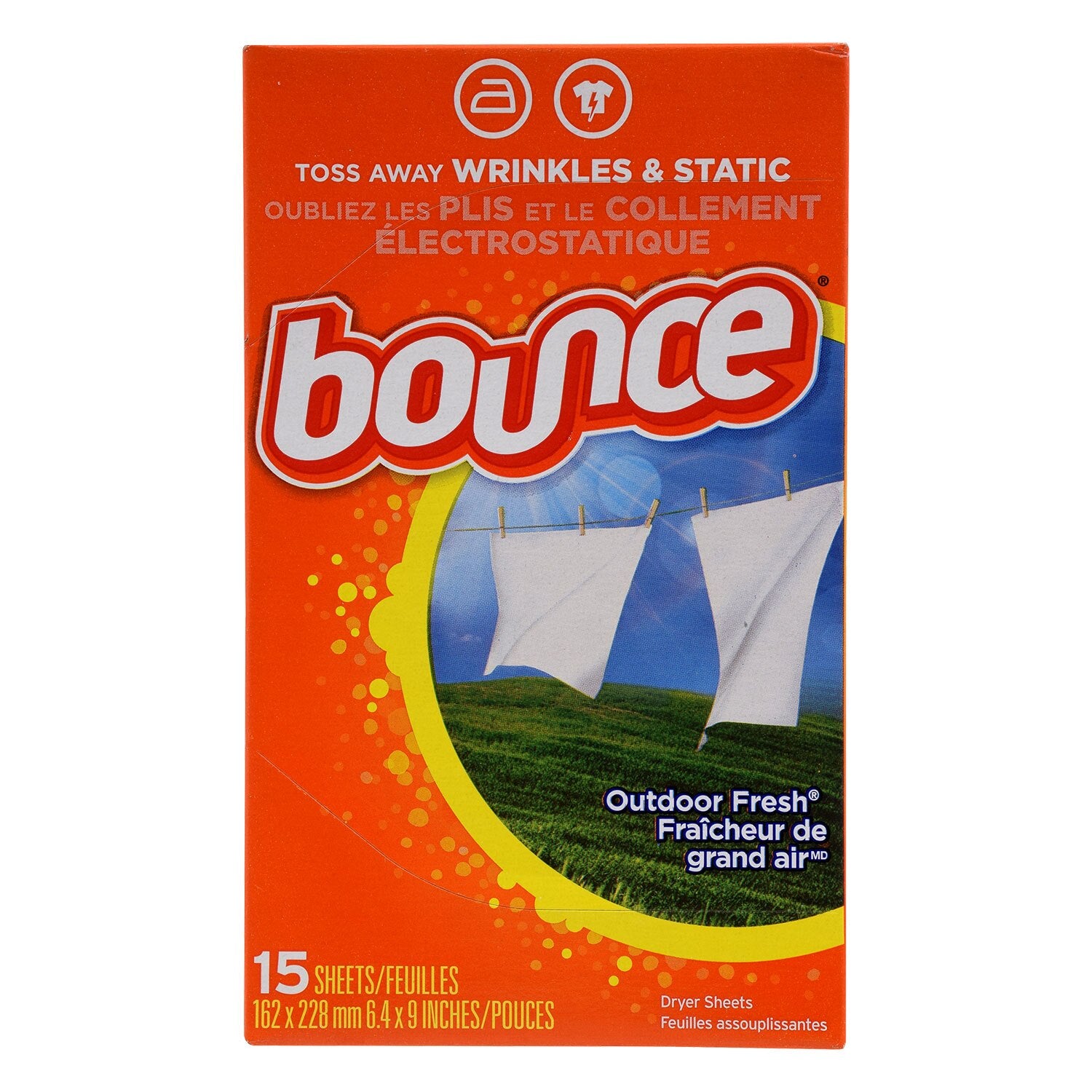 Bounce Outdoor Fresh Dryer Sheets (Pack of 15)