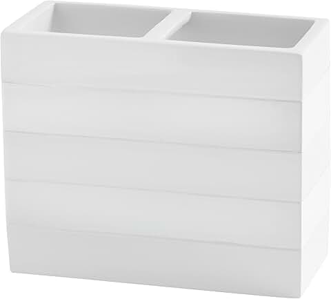 White Cabana Toothbrush Holder