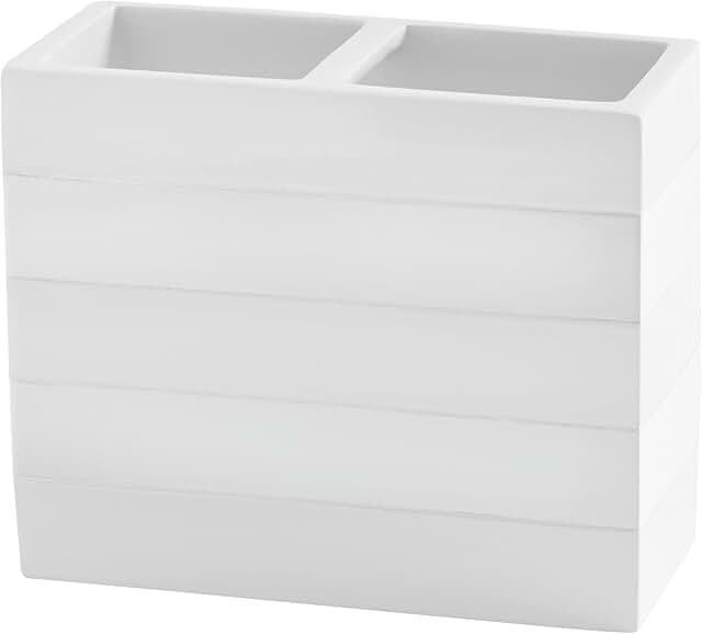 White Cabana Toothbrush Holder