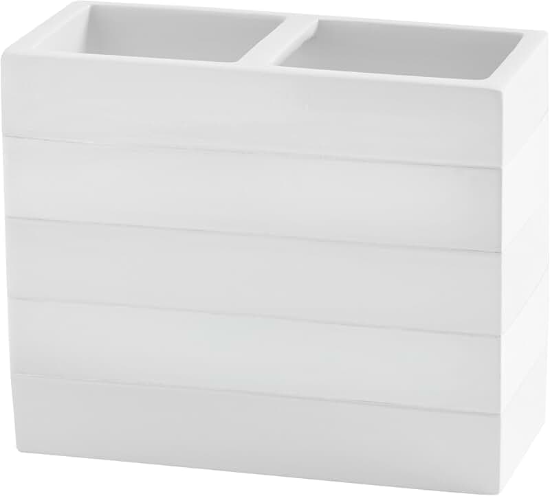 White Cabana Toothbrush Holder