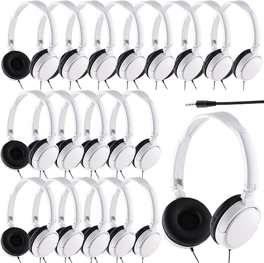 18 Pack Classroom Wired Headphones for Kids