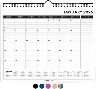 2026 Calendar, 12 Months, Small Wall and Desk Calendar