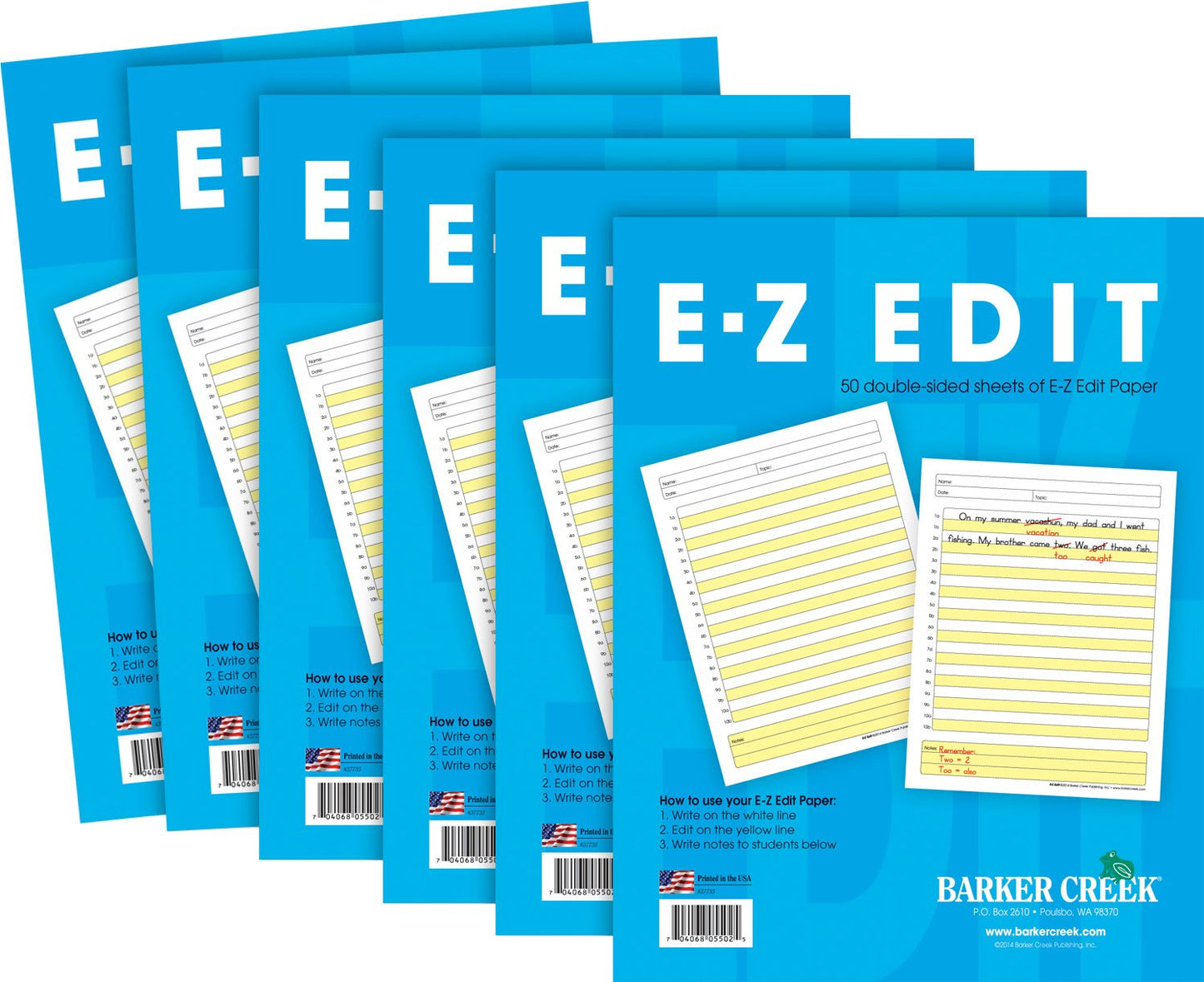 E-Z Edit Paper for Writing Practice, 8.5 x 11, 50 Sheets