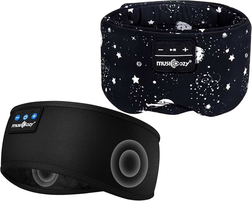 Wireless Sleep Mask with Headphones and Adjustable Band