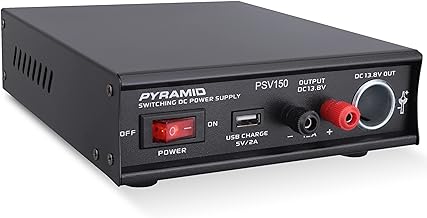 Compact 12A Variable Linear Power Supply with USB and Cigarette Lighter