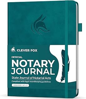 Notary Journal Log Book, 612 Entries, Hardcover, 8.5x11"