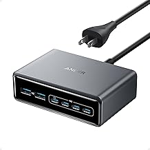 200W 6-Port GaN Desktop Charger with USB-C PD