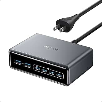 200W 6-Port GaN Desktop Charger with USB-C PD