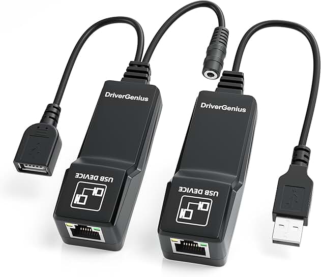 USB Ethernet Extender Over Cat5e/Cat6/Cat7 up to 165ft