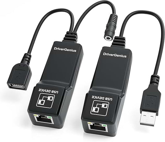 USB Ethernet Extender Over Cat5e/Cat6/Cat7 up to 165ft