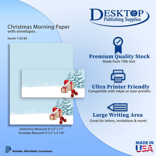 Morning Holiday Paper and Envelope Set, 8.5 x 11
