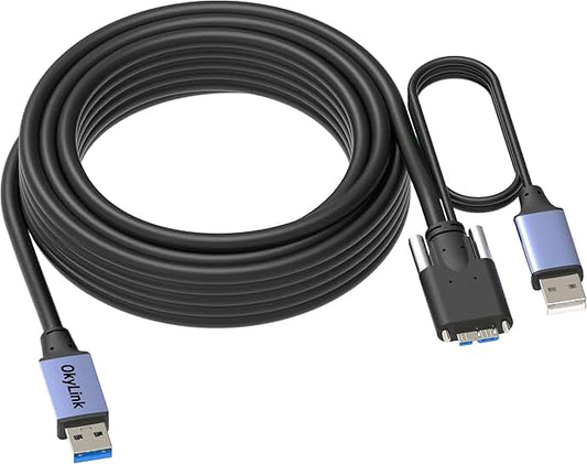 10M USB 3.0 to Micro-B Active Cable with Lock