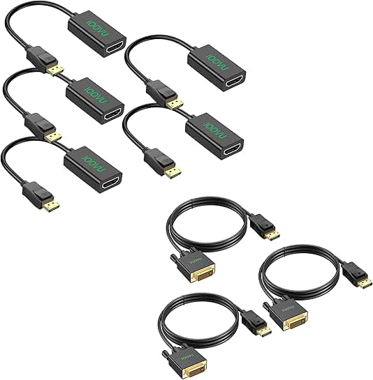 DisplayPort to HDMI Adapter 5-Pack Bundle