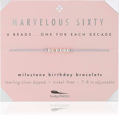 60th Birthday Gift for Women, Gold Beaded Bracelet