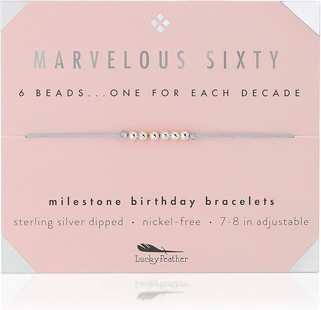 60th Birthday Gift for Women, Gold Beaded Bracelet