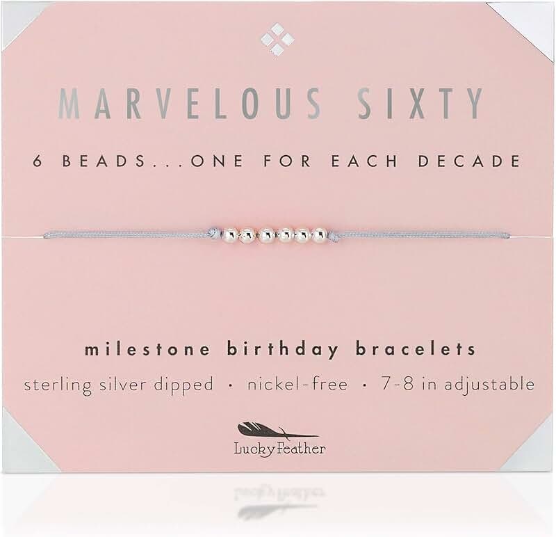60th Birthday Gift for Women, Gold Beaded Bracelet