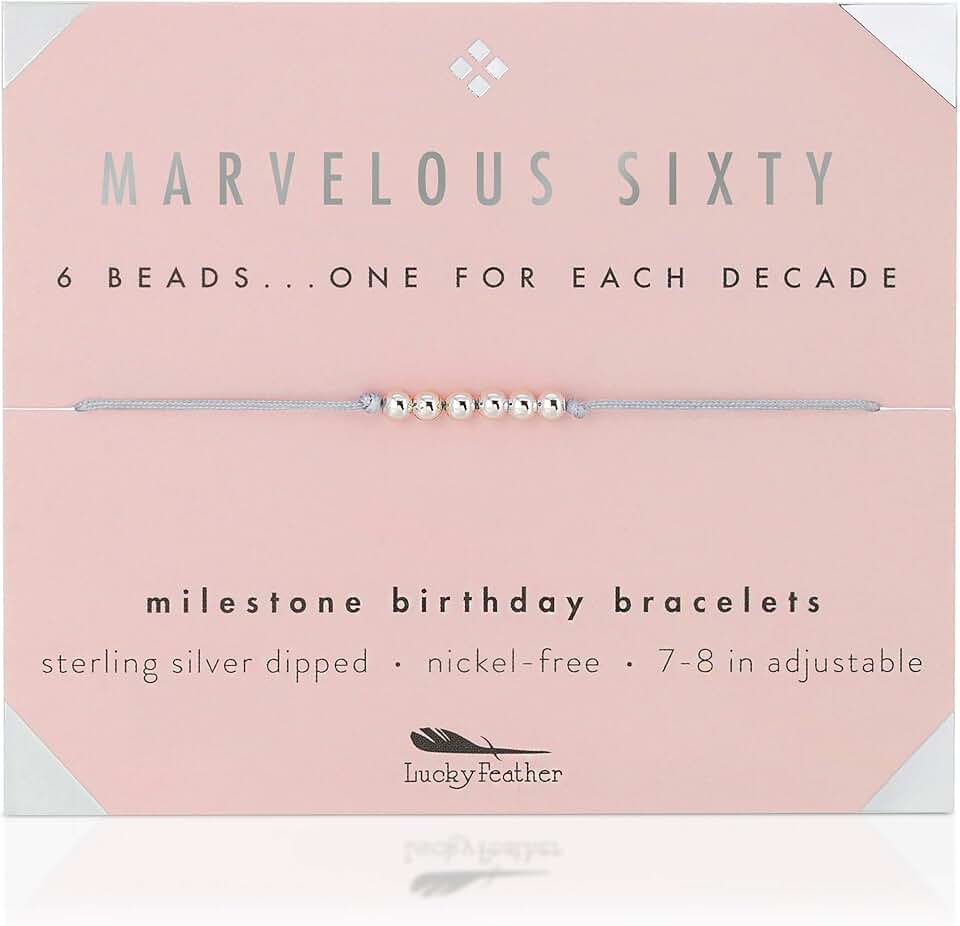 60th Birthday Gift for Women, Gold Beaded Bracelet