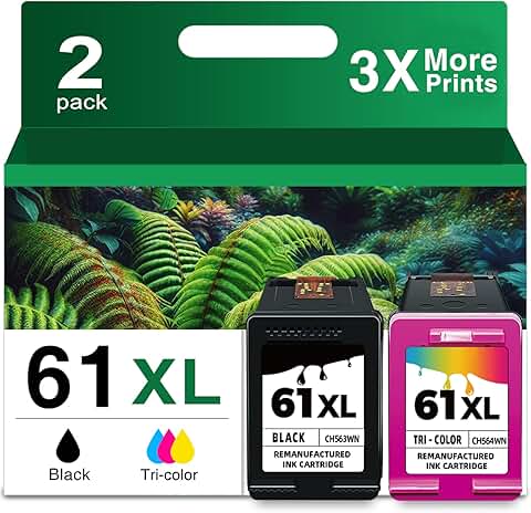 Black and Color Ink Cartridge Set for Printer