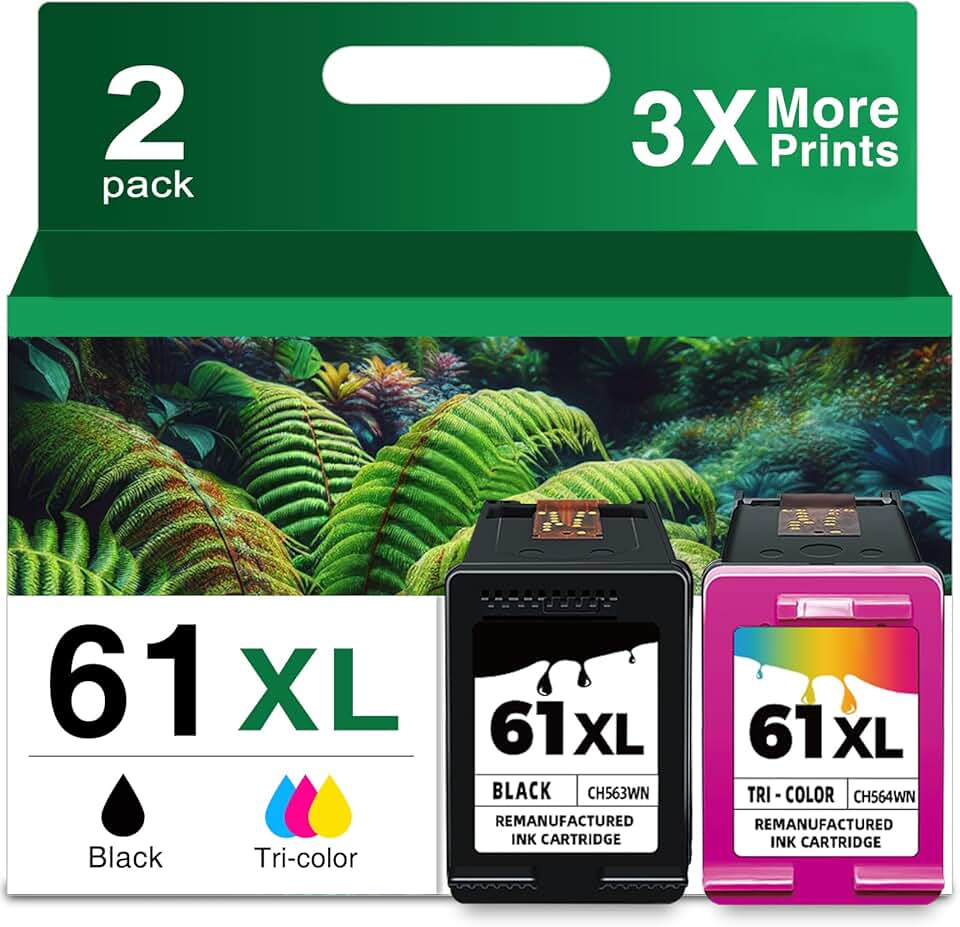 Black and Color Ink Cartridge Set for Printer