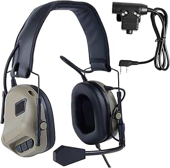 Tactical Headset with Microphone for Walkie Talkie