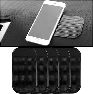Set of five non-slip dashboard mats for vehicles