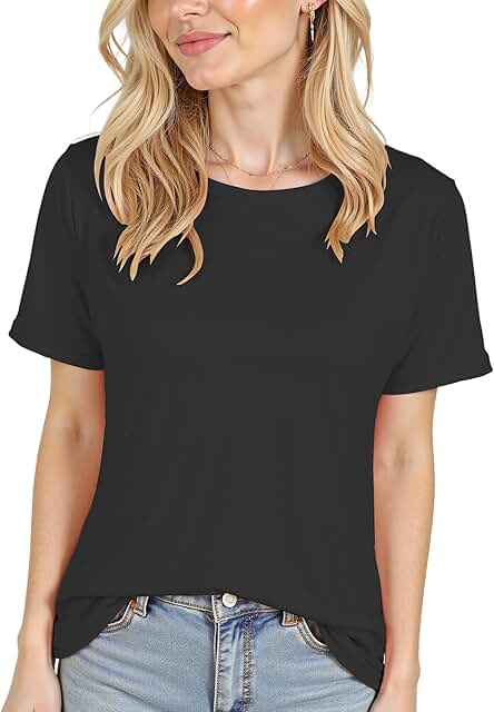 Women’s Short Sleeve Crew Neck Basic T-Shirt