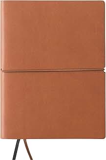 Pocket journal with elastic closure in leather