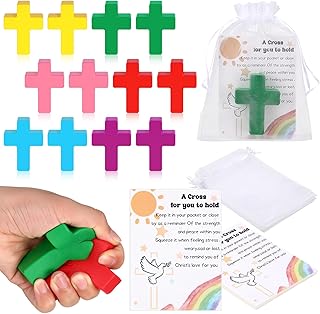 12 Cross Stress Relief Toys with Cards and Bags