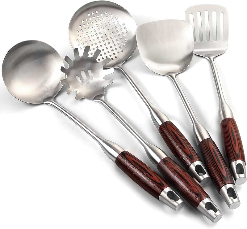 3-Piece Large Silicone Soup Spoon Set for Cooking
