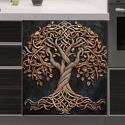 Copper Tree of Life Magnet Cover for Appliances