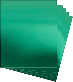 Green Metallic Cardstock Paper, 60 Sheets, 8.5x11, 250 GSM