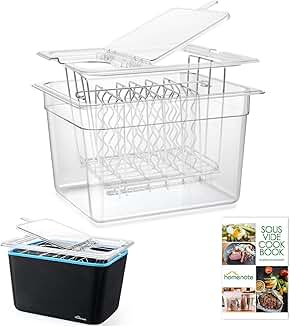 12 Quart Sous Vide Container with Collapsible Lid and Accessories
