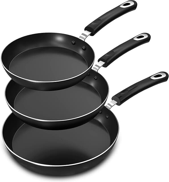 Nonstick 3-Piece Omelette and Frying Pan Set