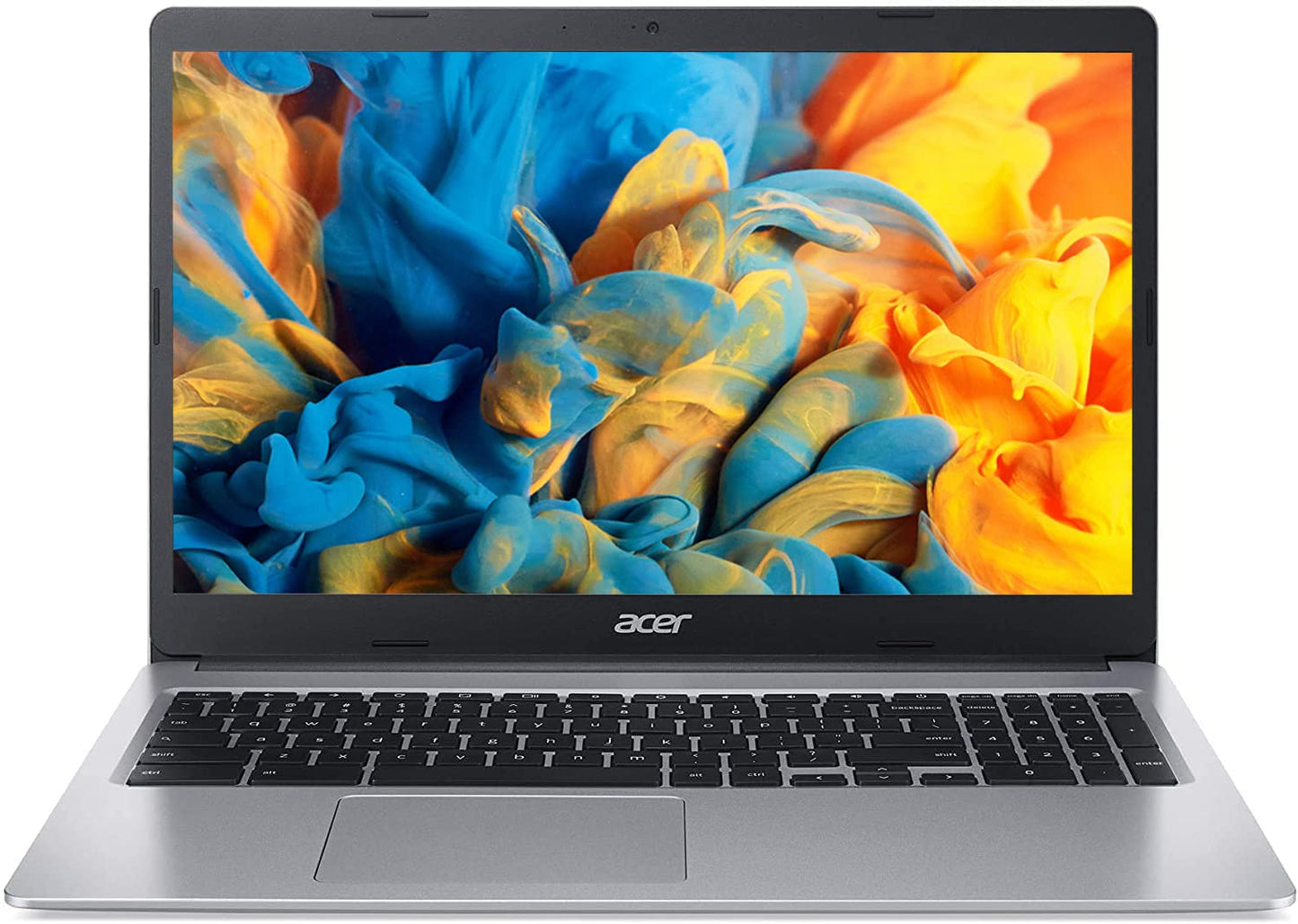 2022 15inch HD IPS Chromebook, Intel Dual-Core Celeron Processor Up to 2.55GHz, 4GB RAM, 32GB Storage, Super-Fast WiFi Up to 1300 Mbps, Chrome OS-(Renewed) (Dale Silver)