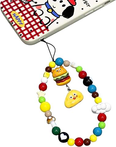 Beaded Phone Wrist Strap and Charm
