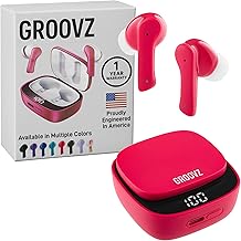 Magenta True Wireless Earbuds with Charging Case