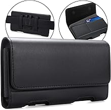 Leather belt clip holster case for Galaxy S24 Ultra and iPhone 15 Pro Max