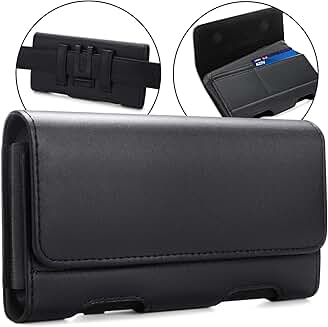 Leather belt clip holster case for Galaxy S24 Ultra and iPhone 15 Pro Max