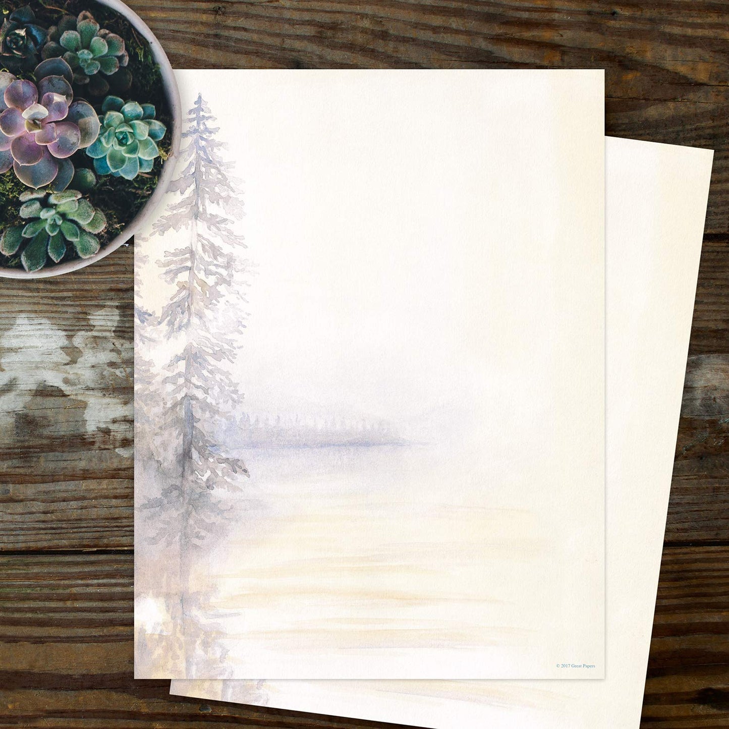 Morning Mist Letterhead, 80 Sheets, 8.5"x11"