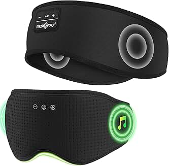 Soft Bamboo Cotton Sleep Headphones with Wireless Bluetooth 5.4
