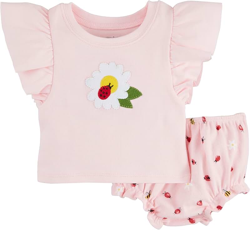 Children's Daisy Knit Pinafore Set for 3-6 Months