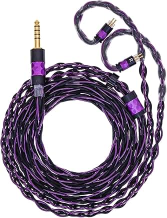 DarkSoul HiFi Upgrade Cable for IEMs, 8-Strand Silver and Copper-Silver