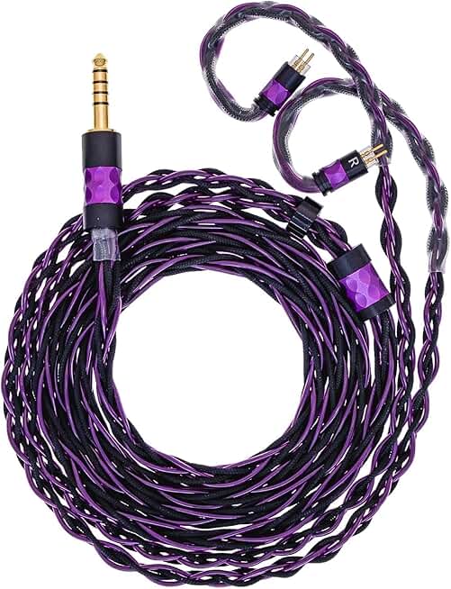 DarkSoul HiFi Upgrade Cable for IEMs, 8-Strand Silver and Copper-Silver