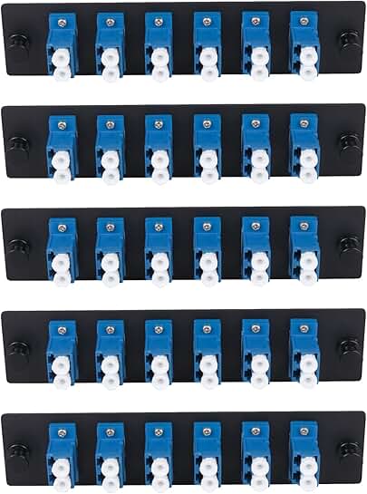 12-Fiber LC to LC Duplex Single Mode Fiber Patch Panel with 6 Adapters