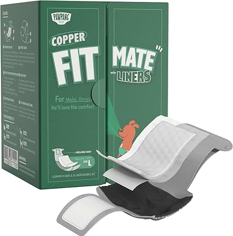 Copper Fit Male Dog Belly Band Kit with Liners