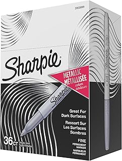 Metallic Silver Fine Point Permanent Markers, 36 Pack