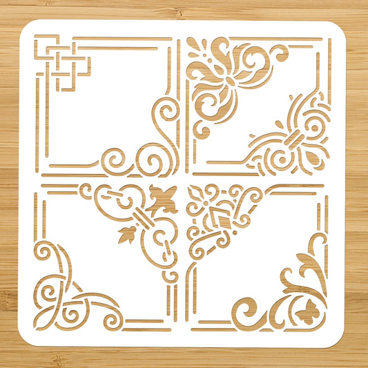 ArtSquare Border Templates 11.8x11.8" Reusable PET Stencils
