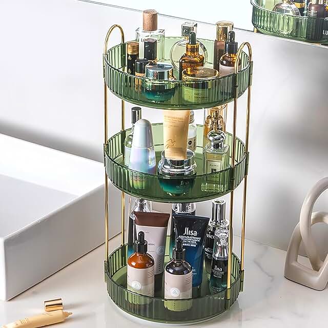 3-Tier Rotating Makeup and Perfume Organizer