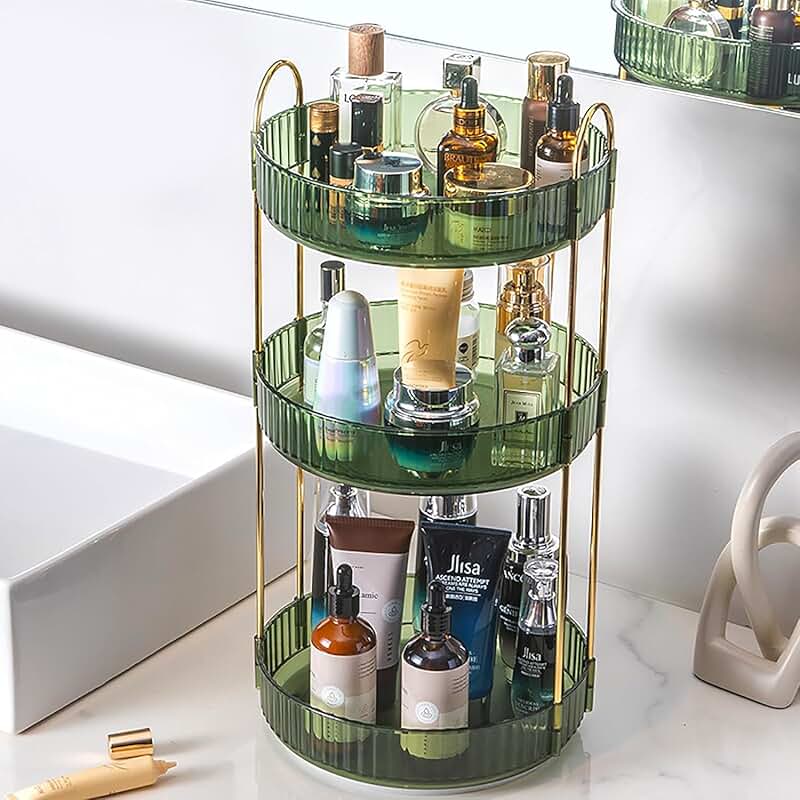3-Tier Rotating Makeup and Perfume Organizer